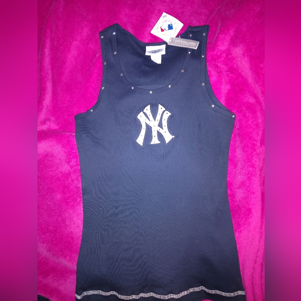 New York Yankees tank top with Swarovski crystals
